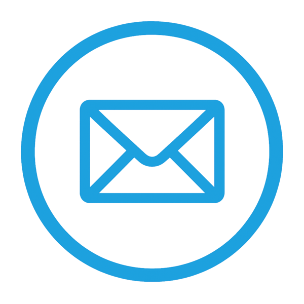 Briefumschlag im Kreis